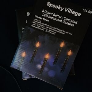 LED Iridescent Candles - Orange